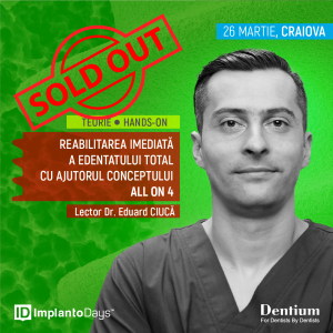 Inițiere în Implantologia Orală. Perspectiva clinică. TEORIE-HANDS ON- Full